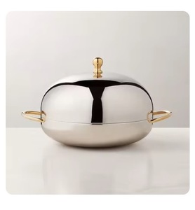 Vente en gros de marmites rondes exquises finies en chrome pour décoration de centre de table Design fait à la main très exigeant - Product Image 1