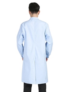 Bata de laboratorio de satén personalizada para hombre, material de Spandex cómodo, uniformes de Hospital personalizados para ropa de trabajo de laboratorio - Product Image 2