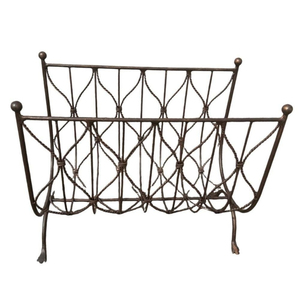 Porte-revues minimaliste en fil métallique, organisateur de bureau pour livres et journaux, finition noire - Product Image 2