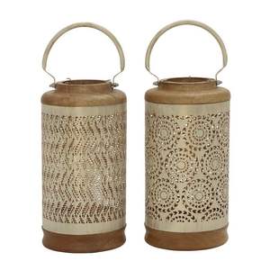 Porte-bougie en céramique de style campagnard vintage Lanterne décorative pour Pâques et Noël Décoration festive pour la maison Salon Patio Table - Product Image 5