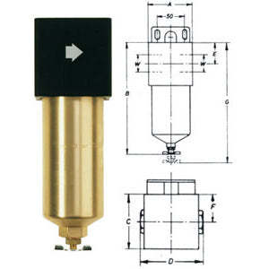 Nouveau purificateur d'air comprimé 3470GT 1/2, filtre jusqu'à 40 bars - Product Image 1