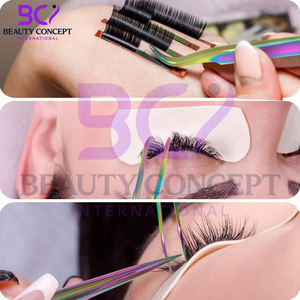 Pince à épiler légère en acier inoxydable faite à la main greffe droite et incurvée arc-en-ciel pour l'extension de cils de soins personnels pointe pointue - Product Image 5