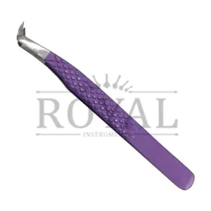 Mega Boot Russian Volume Tweezers Easy Diamond Grip New Purple Color Eyelash Lash Extension Tweezers