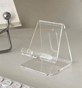 Acrylic Mobile <b>Phone</b> <b>Stand</b> Clear Freestanding Display Holder <b>For</b> Retail Store Department Store Use - Product Image 3