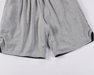 Shorts de basket OEM pour hommes et garçons, avec nom et numéro brodés, en tricot côtelé, avec poches. - Product Image 3