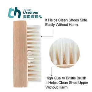 Cepillo para zapatos de madera Natural más vendido, cepillo para ropa con logotipo personalizado, Herramientas de limpieza multifuncionales, cepillo de limpieza para zapatillas