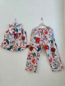 Conjunto de Pijama Clásico ART CRAFT para Mujer, 100% Algodón, Cuello en V, Estampado de Leopardo, Manga Larga, Cierre con Botones, Largo Completo - Product Image 6