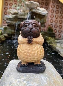 Animal en bois de haute qualité pour la décoration de la maison |   Statue d'animal en bois de Pemu |   Statue de chien en bois, magnifique artisanat du Vietnam - Product Image 2