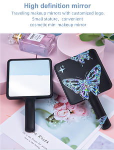 Nuevo espejo portátil con mango de 9*16, espejo de maquillaje de plástico de alta definición, espejo pequeño con LOGOTIPO impreso - Product Image 4