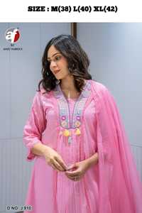 ผ้าฝ้ายผสมที่น่าสนใจพร้อมกางเกงปักลาย kurti และแฟชั่นผู้หญิงดูแพตตาช้อปปิ้งออนไลน์ - Product Image 6