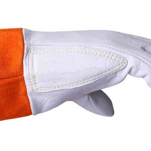 Gants de soudage confortables en cuir de vachette fendu, résistants à la chaleur, personnalisés, non rigides, de sécurité, imperméables, antidérapants et durables - Product Image 4