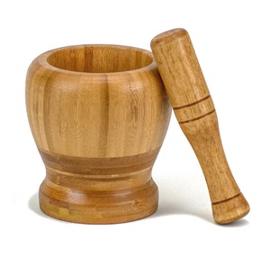 ชุดครกและสากทำจากไม้เครื่องมือสำหรับเครื่องเทศเครื่องเทศและเกลือสำหรับห้องครัวในบ้านและเครื่องมือสมุนไพรขิง - Product Image 1