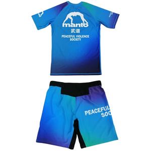 ชุดแรชการ์ด+กางเกงขาสั้นสำหรับผู้ชายรุ่นใหม่ปี 2025 สำหรับการต่อสู้ MMA - ผ้าเนื้อยืดทนทาน น้ำหนักเบา ระบายอากาศได้ดี แห้งเร็ว - Product Image 2