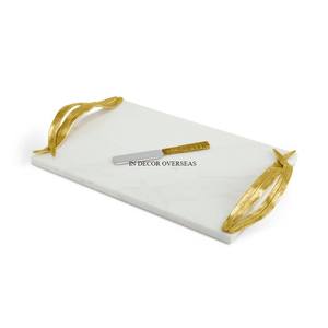 Créateur le plus élégant et élégant Look attrayant Articles alimentaires en marbre de qualité supérieure Plateau de service Fournitures de cuisine pour la maison et l'hôtel - Product Image 6