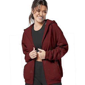 Sudaderas con cremallera de algodón 100% para mujer superventas Jersey de invierno de alta calidad con logotipo frontal y diseño en el hombro - Product Image 4