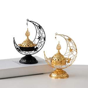 Excelente calidad Recién llegado Diseño fabuloso Luna única Decoración para el hogar Cascada de metal Quemador de incienso Estilo árabe - Product Image 5