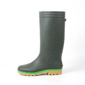 Safety <b>Shoes</b> AP Boots 2003 Green Tricolour-<b>Waterproof</b> PVC Rubber High Durability Protective Work Boots - Product Image 1