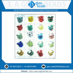 <b>Top</b> Sale of Glass Beads <b>Ring</b> Factory Direct Supply <b>Finger</b> Wear Glass <b>Ring</b> for Engagement Available at Latest Market Price - Product Image 3