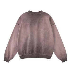 Nouvel arrivage de sweats à capuche lavés à l'acide pull en coton Vintage Heavyweight Basics 380g pull lavé à l'acide brodé sweats pour hommes - Product Image 2