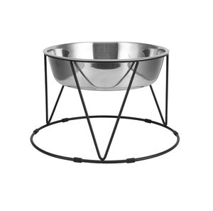 Bol de nourriture pour chien en acier inoxydable avec support en métal Bol d'alimentation pour animaux domestiques en acier inoxydable avec support en fer - Product Image 5