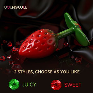Plug Anale in Lega <span class=keywords><strong>di</strong></span> Alluminio a Forma <span class=keywords><strong>di</strong></span> Fragola, Superficie Liscia per Esercizi <span class=keywords><strong>di</strong></span> <span class=keywords><strong>Piacere</strong></span> Anale, Giocattoli Sessuali per Adulti, per Donne e Uomini - Product Image 2