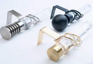 Soporte de cortina de acrílico de diseño moderno para casas contemporáneas que proporciona un soporte duradero para cortinas pesadas y ligeras - Product Image 5