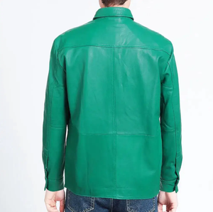 Camisas de Cuero con Logotipo Personalizado de Alta Calidad, Transpirables, Estilo Bomber para Motociclistas, Otoño - Product Image 3