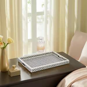 Maximus International - Bandeja Decorativa de Resina Hecha a Mano con Incrustaciones de Patrones Sólidos, Decoración de Lujo para el Hogar, Estilo Art Deco, Juego de Varias Piezas - Product Image 4
