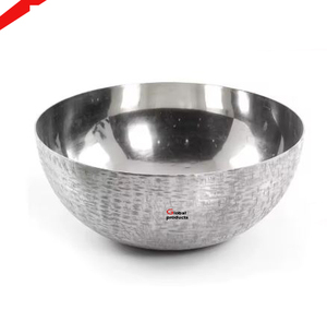 Hermoso cuenco para servir comida y postres de acero inoxidable con acabado dorado para restaurante y bar de hotel - Product Image 4