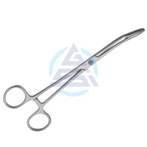 Fórceps de apósito quirúrgico Gross Maier Acero inoxidable curvo Logotipo personalizado de alta calidad Acabado satinado Calidad superior - Product Image 1