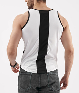 Camiseta sin mangas atlética de secado rápido para hombre, para entrenamiento de gimnasia, rendimiento deportivo, transpirable, sin mangas, camisa de entrenamiento bordada informal - Product Image 4