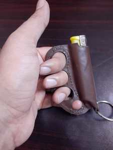 Logotipo personalizado Brújula Llavero Titular Regalo promocional con cuero genuino y hebilla de metal Diseño Llaveros personalizables - Product Image 3