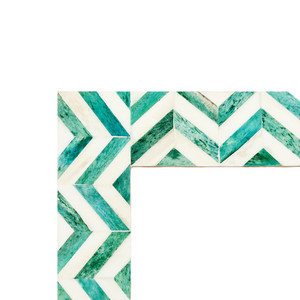 Marco de Fotos Elegante Hecho a Mano con Incrustaciones de Hueso Verde, Diseño de Espiga, Adorno Decorativo, Paletas Giratorias, Montaje en Pared/Mesa, Creativo - Product Image 3