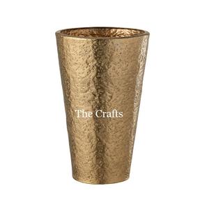 Ensemble de deux vases à fleurs de forme ronde en aluminium couleur or Vase à fleurs pour événements de mariage et usage domestique - Product Image 5