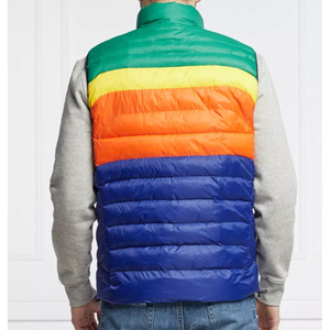 เสื้อกั๊กพัฟเฟอร์ผู้ชาย สไตล์ลำลอง สำหรับฤดูหนาว อุ่นสบาย ทรงครอปท็อป ผ้าฝ้าย เหมาะสำหรับใส่ทำงาน พร้อมแขนพอง ผ้าไนลอนแคนวาส - Product Image 5