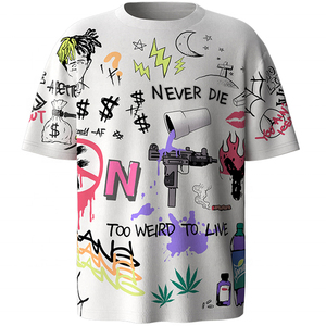 ขายส่งเสื้อยืดพิมพ์ลายแขนสั้นขั้นต่ําขั้นต่ําขายส่งเสื้อยืดผ้าฝ้ายหลวมลําลองคุณภาพสูงเสื้อยืดขนาดใหญ่ - Product Image 6