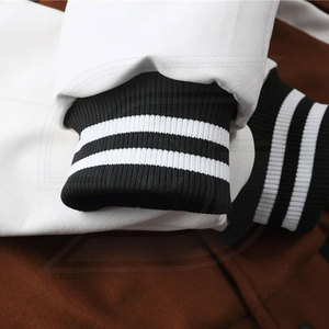 2023 nouveauté Lettermen veste décontracté couleur unie toile veste avec col montant - Product Image 3