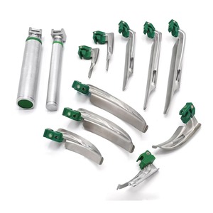 NUEVO Laringoscopio de Fibra Óptica, Hojas y Mangos Mac & Miller, Juego de 12 Piezas, Instrumentos Médicos Quirúrgicos para EMT y Anestesia - Product Image 1