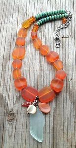 New Arrival Handmade Vintage Style Resin Pendant <b>Necklace</b> Irregular Shape Angel Style India Jewelry Perfect <b>Statement</b> Gift Woman - Product Image 5