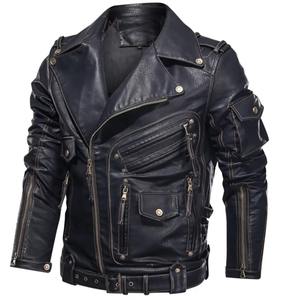 Wholesale Men Style Racer <b>Black</b> Genuine Leather <b>Jacket</b> - Product Image 5