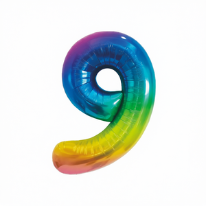 Globo de Fiesta con Número 9 Multicolor de 1 Metro de Doble Cara para Decoración de Fiestas - Product Image 2