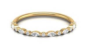 Anillo de Oro Rosa de 14K Personalizado VB ARTS con Diamantes Marquise Facetados de 7.6 mm Cultivados en Laboratorio, Regalo de Boda para Hombres y Mujeres, Disponible al por Mayor - Product Image 5