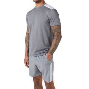 Ensemble de t-shirts de sport personnalisés avec logo, manches courtes, respirant, été, fitness, coton, vêtements d'entraînement, ensemble deux pièces pour hommes - Product Image 1