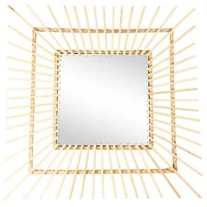 กระจกส่องตาสไตล์โบฮีเมียนแบบหรูหรามีที่แขวนผนังหวายสานด้วยมือปรับแต่งได้จากอินเดียสำหรับโอกาสวันเกิด - Product Image 2