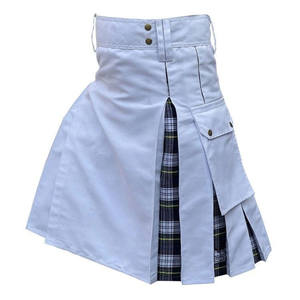 Men's Scottish <b>White</b> Hybrid kilt Wallace <b>Dress</b> Tartan Pleats Modern Fashion Utility Kilt 2026 - Product Image 1