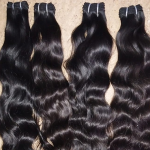 Soft Raw Remy Hair Extensions Wavy Style-Indian Brazilian Vietnamese Hair 8-30 Inches in Bundle - Product Image 1