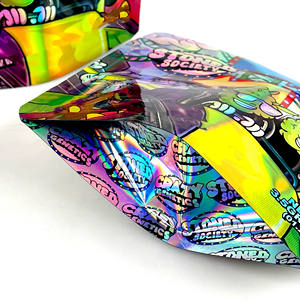 Bolsas de Embalaje de Gomitas Comestibles Impresas Personalizadas, Bolsas de Mylar a Prueba de Olores y Resistentes a Niños, Embalaje de Alimentos, Bolsa para Tabaco de 3.5g - Product Image 4
