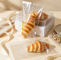 Sacs à pain personnalisés en OPP thermoscellables avec film plastique transparent pour l'emballage de produits de boulangerie, de toasts, de biscuits et de denrées alimentaires, et pour la vente au détail destinée aux boulangeries.