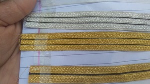 Cintas de Galón Tejidas a Crochet, Cintas Decorativas, Adornos, Tresse, Color Plata y Oro, Manualidades Personalizadas, 100% Algodón, para Zapatos y Bolsos - Product Image 4