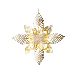 Prix bon marché flocons de neige en bambou décor arbre de noël accessoire bambou étoile suspendus bambou fleurs décor - Product Image 6